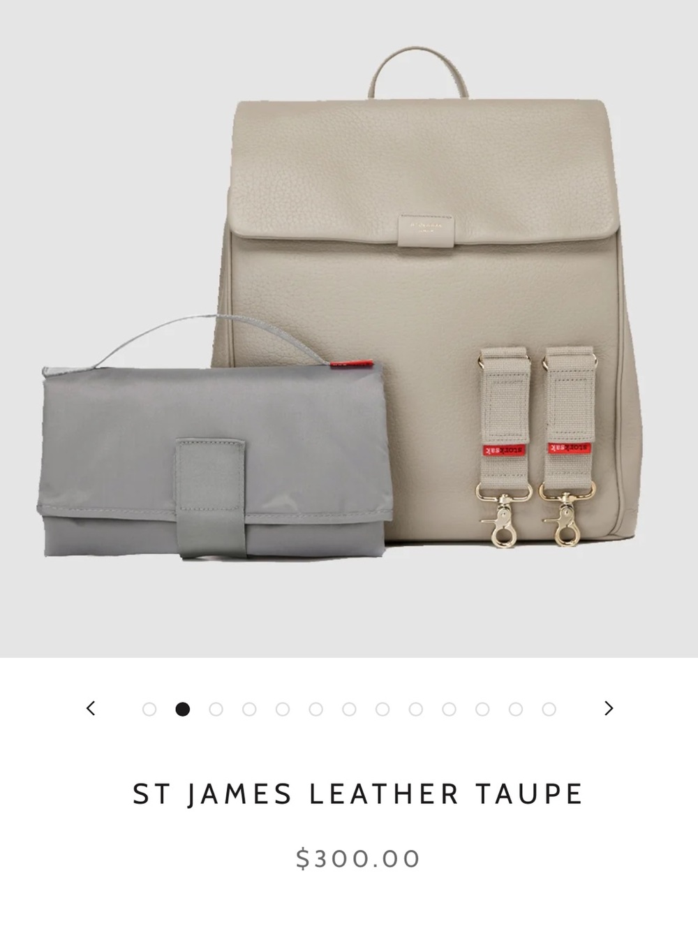 Storksak St James leather Taupe